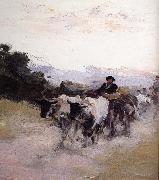 Nicolae Grigorescu Ox Cart France oil painting artist